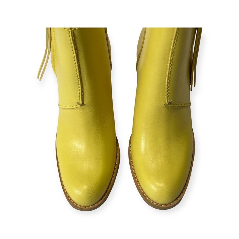 Acne Studios Pistol Boots in Lemon Yellow Leather – Size 37 – New in Box - Picture 15 of 16